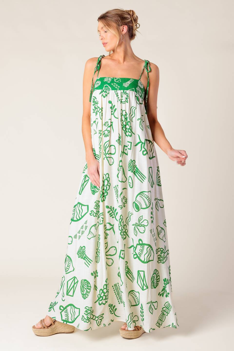 EVERYDAY BLISS WOVEN MAXI DRESS Flying Tomato